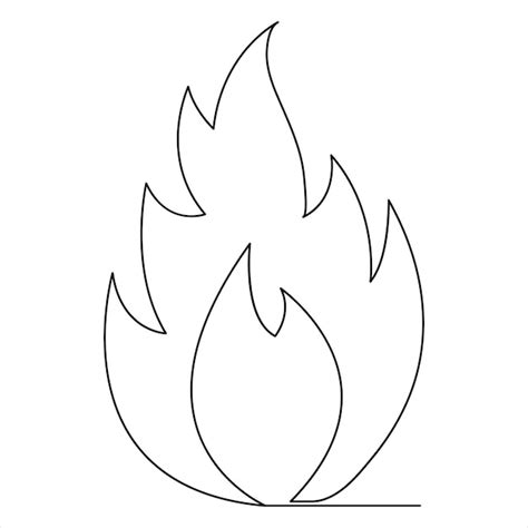 Arte De Una Sola L Nea De Fuego De Le A Dibujo Continuo Contorno Vector