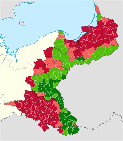 Eastern Germany Ethnic Map by District in 1910 by Lehnaru on DeviantArt