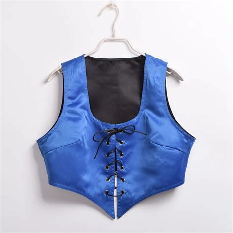 1pc Reversible Lace Up Corset Vest Medieval Pirate Wench Bodice Sexy