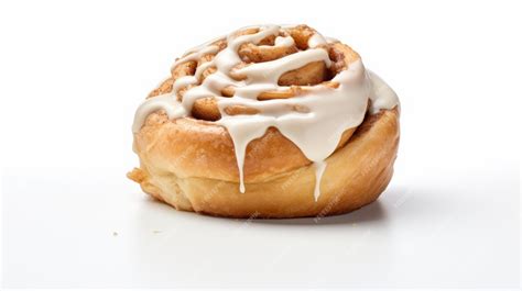 Premium Ai Image Cinnabon Bun On White Background