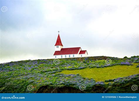 Icelandic Chapel On Hill Stock Photo Image Of Icelandic 121559506