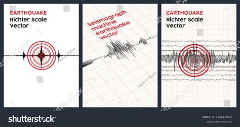 Seismograph Machine Earthquake Vector Richter Scale Stock Vector Royalty Free 2261474085