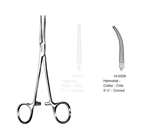 HEMOSTAT-COLLER-CRILE 5 1/2" Curved