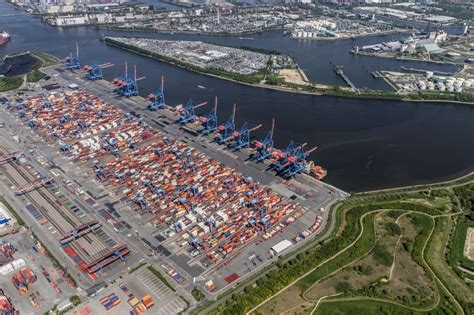 Hamburg Von Oben Containerterminal Hhla Container Terminal