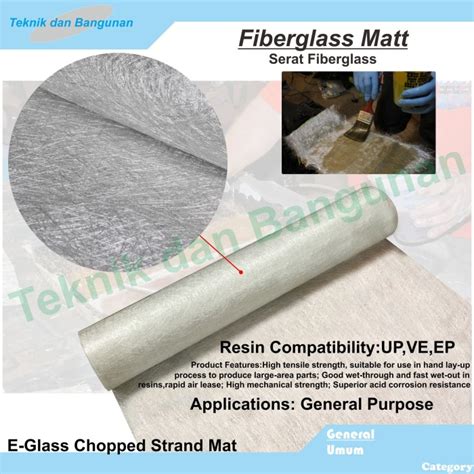 Jual Fiberglass Mats Serat Fiber 1kg Kota Binjai Teknik Dan