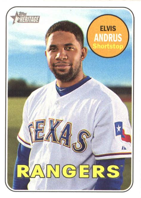 Heritage - 2018 Topps Heritage #153 Elvis Andrus Texas Rangers Baseball Card - Walmart.com ...