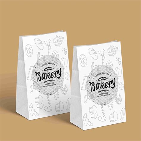 Get Custom White Bread Paper Bags Design And Printing Design And