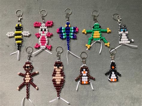 Bead Animal Keychain Etsy Pony Beads Pony Bead Crafts Pony Bead