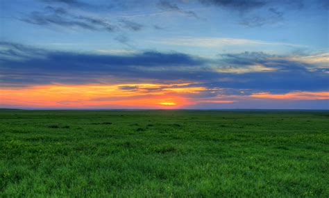 Brighter Sunset At Badlands National Park South Dakota Image Free