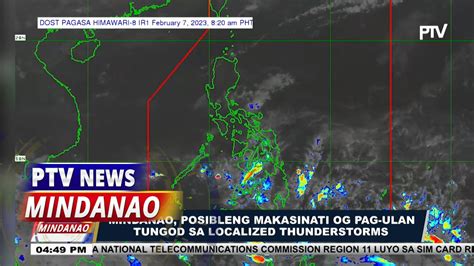 Mindanao Posibleng Makasinati Og Pag Ulan Tungod Sa Localized