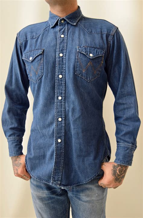 Vintage 1950's Wrangler Blue Bell Denim Snap Shirt – Community Thrift ...