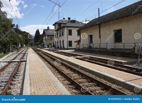 Train Station of Santa Maria Maggiore in Italy Stock Photo - Image of ...