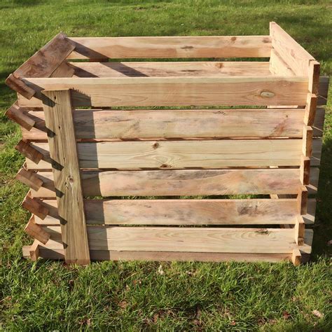 Easy Fill Wooden Compost Bin Composter 530 Litres By Woven Wood™