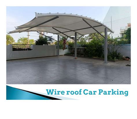 Dome Wall Mounted Tensile Membrane Car Parking Shed Paint Coated At Rs