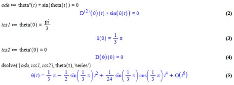 Differential equation of a pendulum - Mathematics Stack Exchange