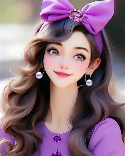 Pretty Drawings Stylish Girl Pic Barbie Dolls Animation Artworks