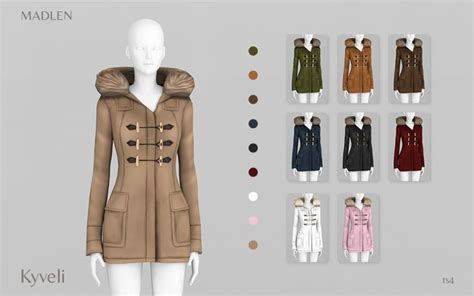 Madlen Kyveli Coat New Woolen Coat With Fur Sims 4 Updates Sims