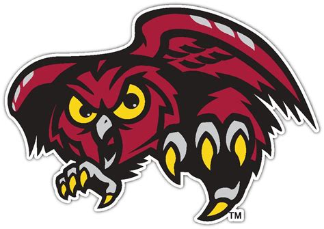 Temple Owls 1 NCAA Logo vinyl sticker printed vinyl decal - AG Design