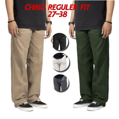 Jual Celana Chinos Standar Reguler Straight Fit Panjang Pria Celana