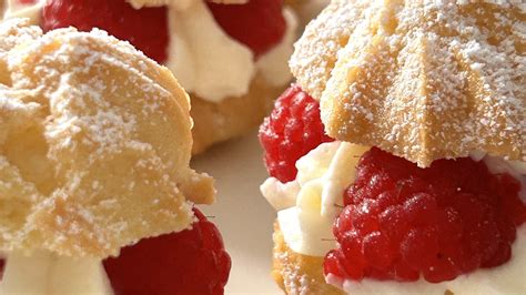 Raspberry Cream Puffs Recipe 🤍