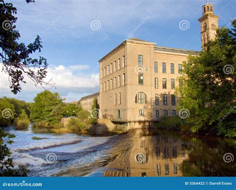 Salts Mill stock photo. Image of water, works, stone, windows - 3364422