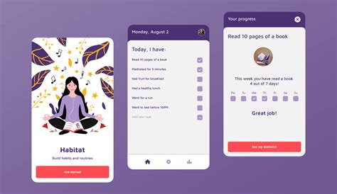 Habit Tracker App Template Habit Tracking App Design Uizard