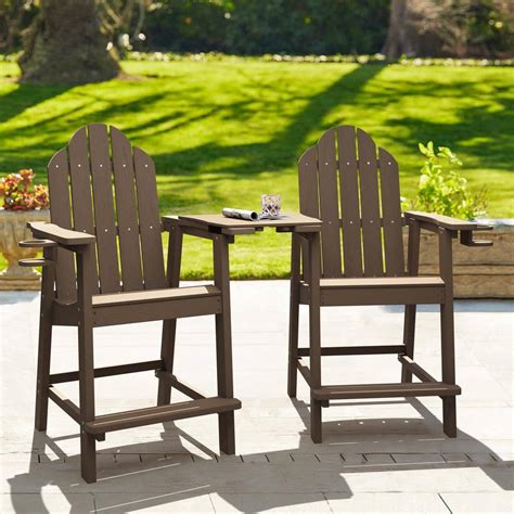 Lue Bona Linda Brown Tall Weather Resistant Outdoor Adirondack Chair