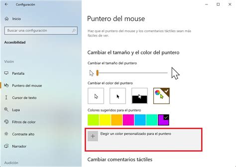 Cómo cambiar el tamaño y el color del puntero del mouse en Windows 10