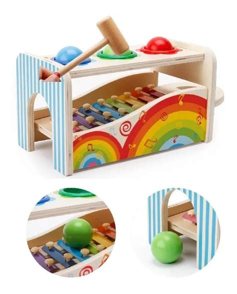 Juguete Didáctico Xilófono Madera Montessori Juego 89 000