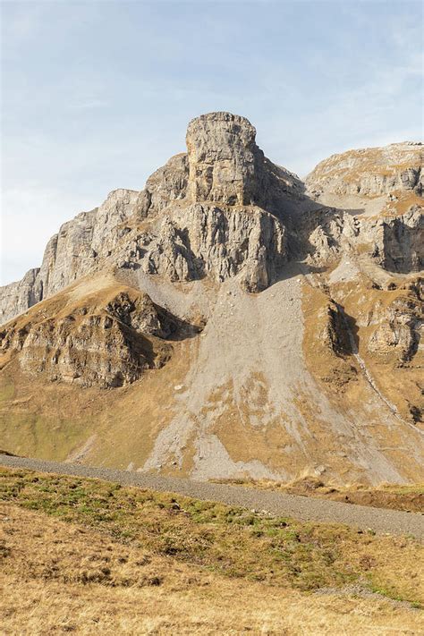 Incredible Beautiful Mountain Panorama View At The Klausenpass In