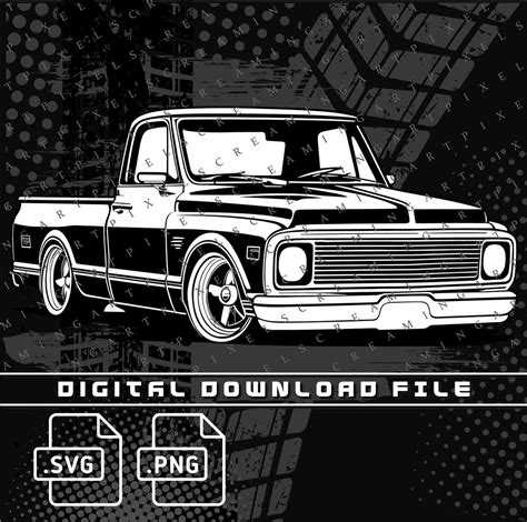 Chevy C10 Silhouette Digital File C10 Truck File Chevy Truck Png