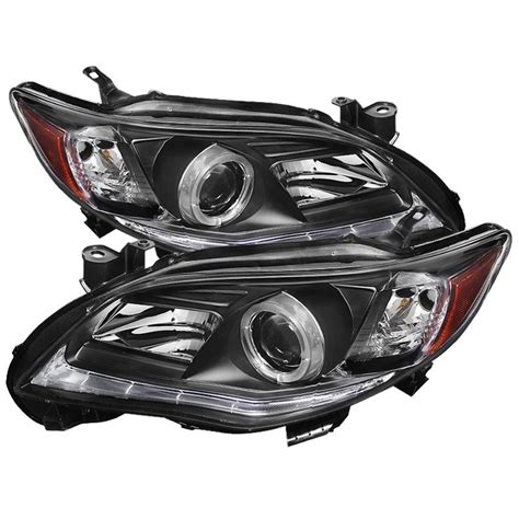 Toyota Corolla Drl Halo Black Projector Headlights Pro Yd