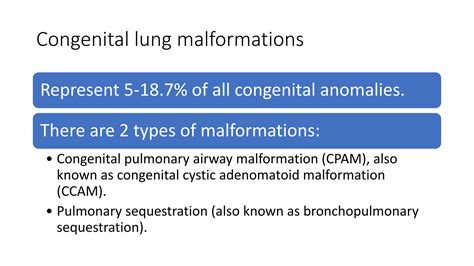 Solution Congenital Lung Malformation Studypool