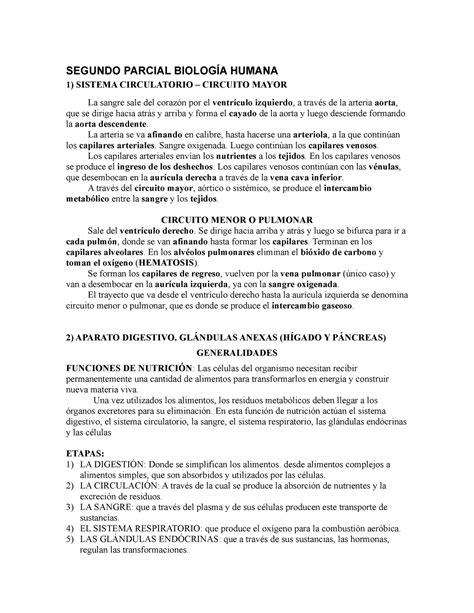 Segundo Parcial Biolog ÍA Humana SEGUNDO PARCIAL BIOLOGÍA HUMANA 1