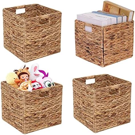 Amazon JGJCYO9 Storage Baskets Wicker Cube Baskets Foldable