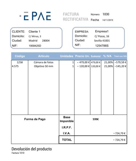 Factura De Abono C Mo Se Hace Esta Factura Epae