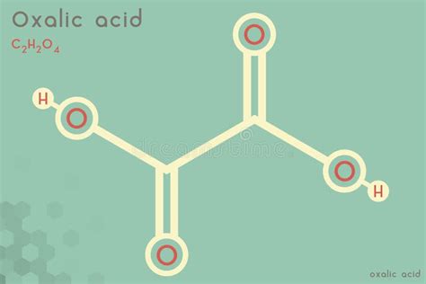 Infographic Of The Molecule Of Oxalic Acid Stock Vector Illustration Of Elements Vector