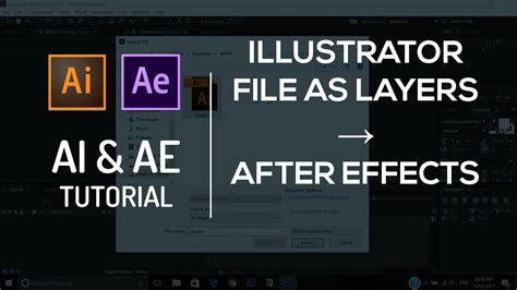 Import Illustrator File Ai As Layers To After Effects Tutorial Youtube