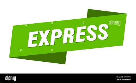 Express Banner Template Express Ribbon Label Sign Stock Vector Image