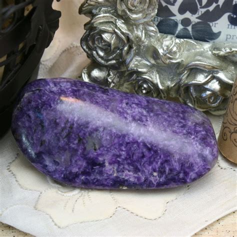 Charoite With Tinaksite Polished Freeform Russia Etsy Charoite