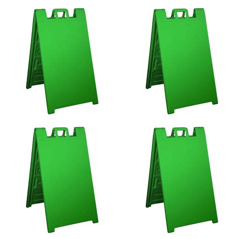 Plasticade Signicade Portable Folding Sidewalk Double Sided Sign Green