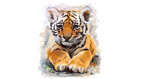 Baby Tiger painting - backiee