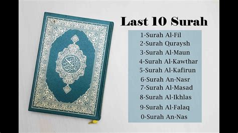 Last Surah Al Fil Quraysh Maun Kawthar Kafirun An Nasr