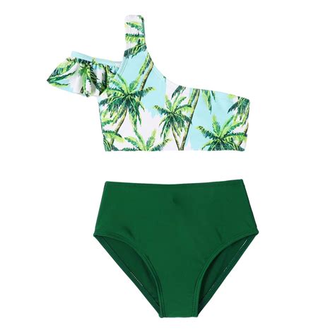 Reoriafee Girls Plus Size Swimsuits Beach Vacation Bikini Girls