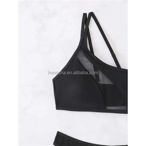Summer Contrast Mesh Transparent Bikini Swimwear Women