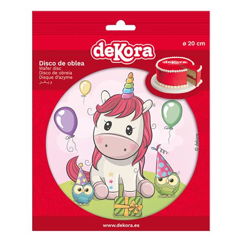 Disco Oblea Tarta Unicornio Baby Cm Dekora