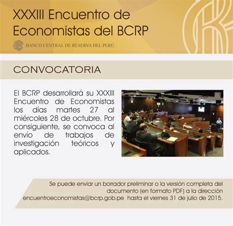 Banco Central De Reserva Del Per Bcrp On Twitter Xxxiii Encuentro