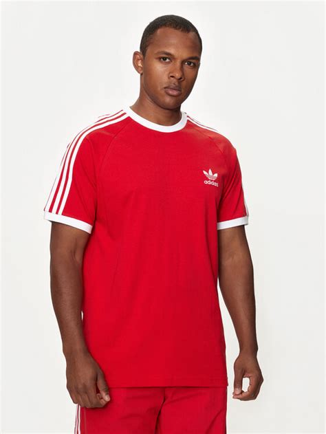 Adidas P L Adicolor Classics Stripes T Shirt Ia Piros Regular