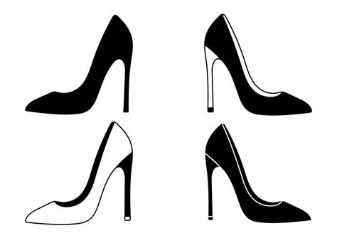 High Heel Outline Clipart