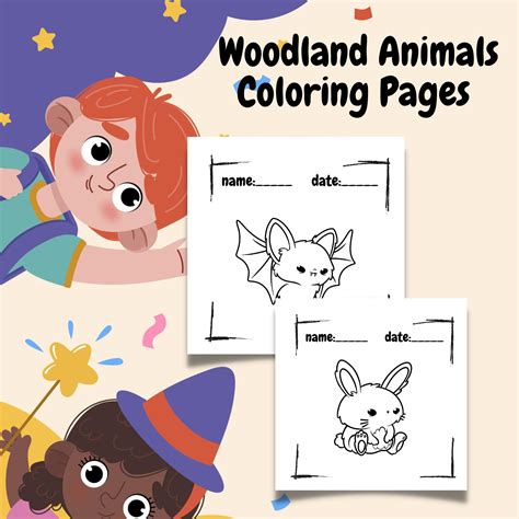 Woodland Animals Coloring Pages